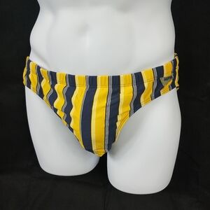 Meyba Yellow and Black Striped Swim Briefs